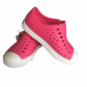 Native Jefferson Girls Vegan Child Hollywood Pink Kid's Clog New, Size 3, 4